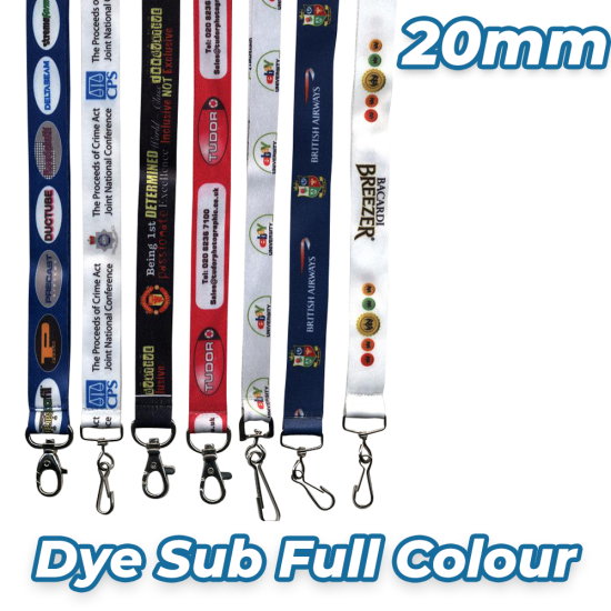 20mm Dye Sublimation Personalised Lanyards – 10-12 working day delivery