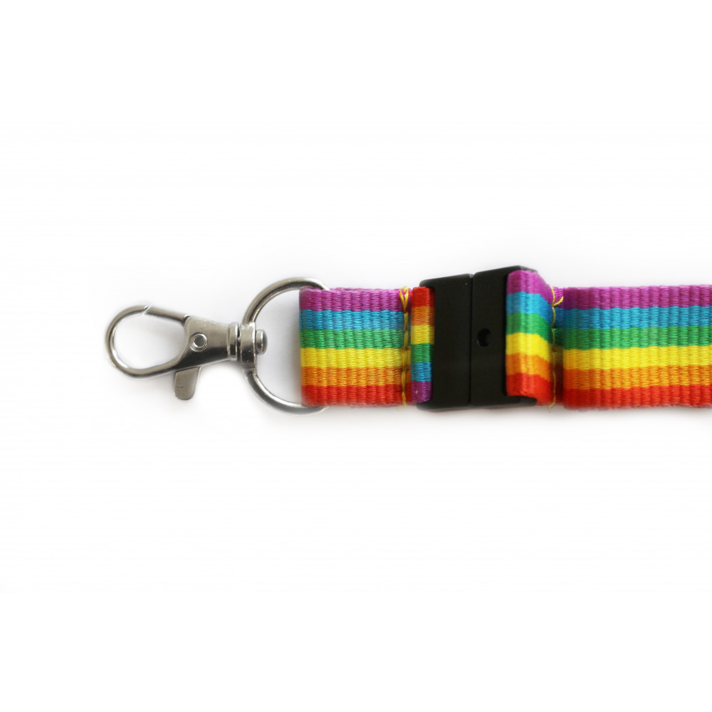 20mm Rainbow Striped Lanyards | LGBT | Pride | Lanyard