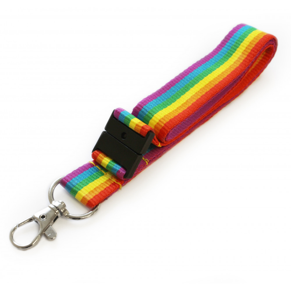 20mm Rainbow Striped Lanyards | LGBT | Pride | Lanyard